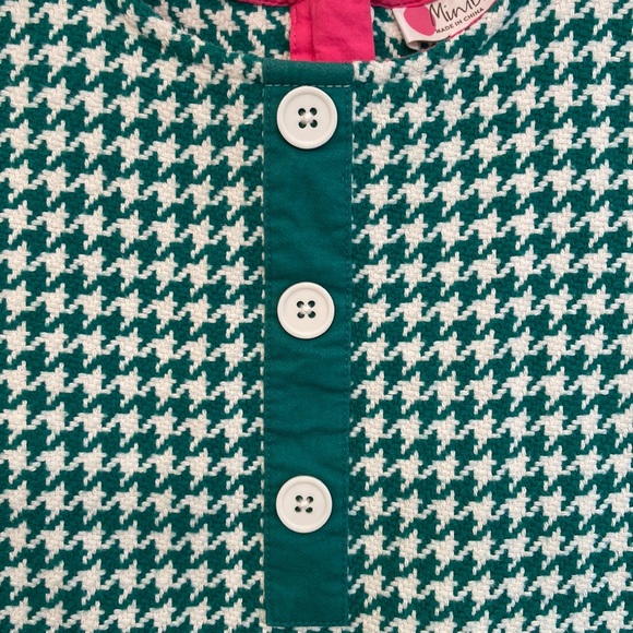 Mini boden girls retro check pinafore dress. - Picture 3 of 12